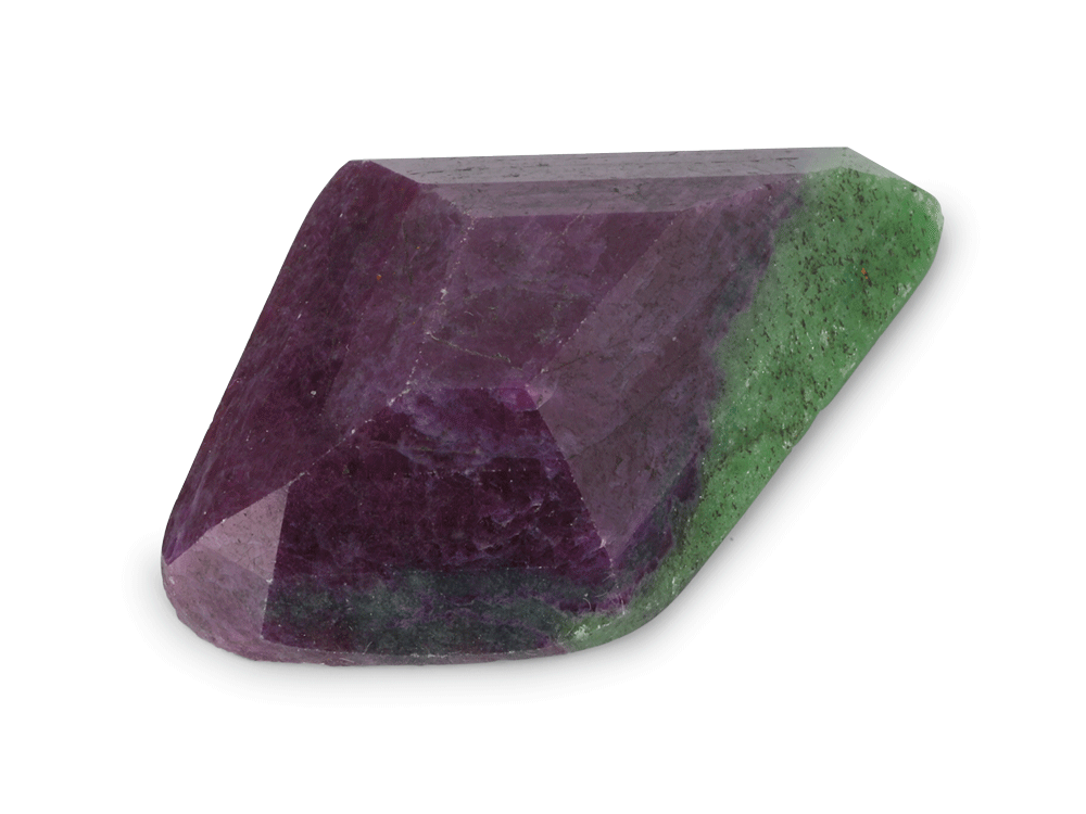 Ruby Zoisite 38x24mm Rhomboid Rose Cut Free Form