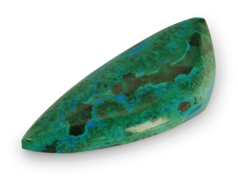 Ray Chrysocolla 40x16.5mm Triangle Free Form