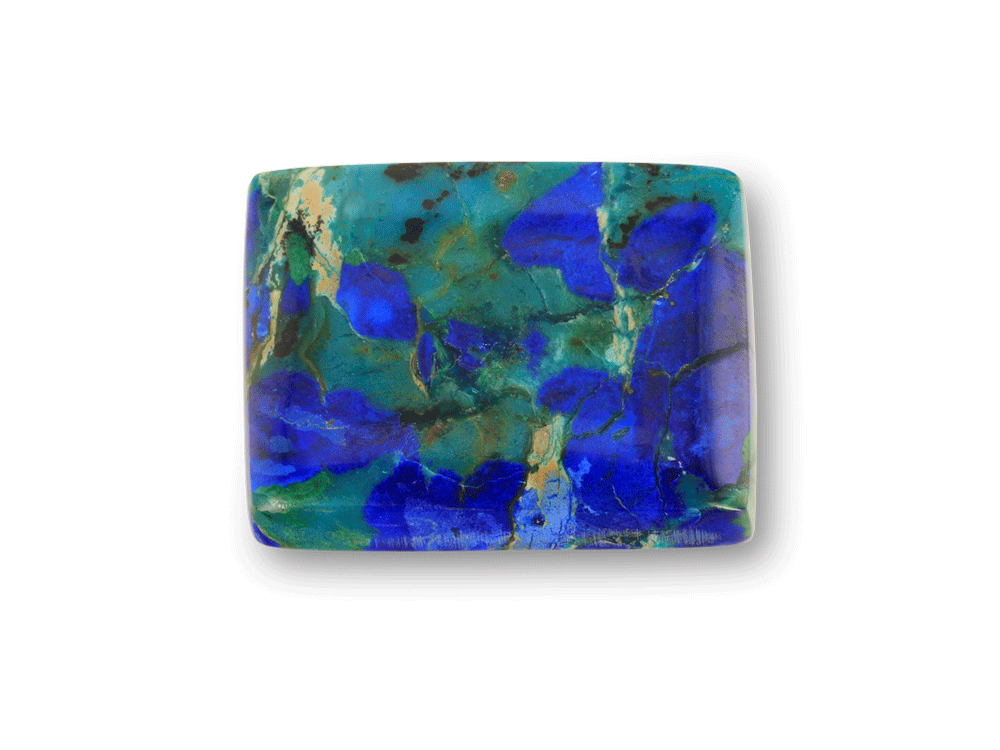 Bisbee Azurite & Malachite 26x20mm Rectangle 