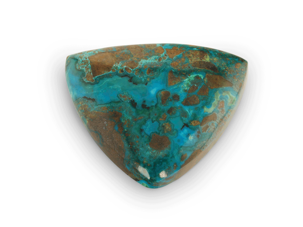 Ray Chrysocolla 31x26mm Triangle Free Form 