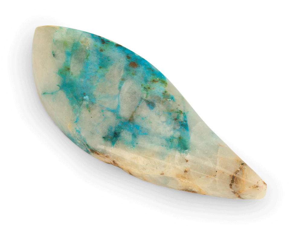 Chrysocolla Copper Quartz 63.5x24mm Free Form