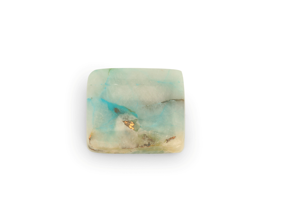 Chrysocolla Copper Quartz 17.5x15mm Rectangle