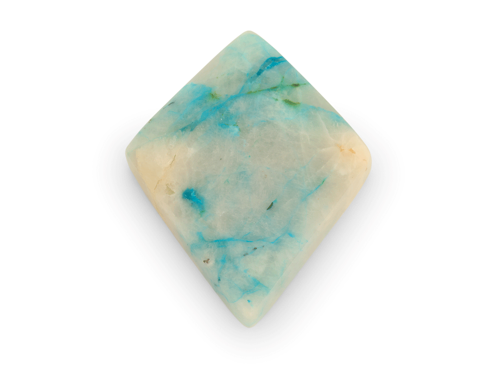 Chrysocolla Copper Quartz 36.5x29mm Kite