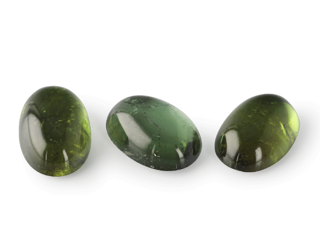 Green Tourmaline 6x4mm Oval Cabochon 