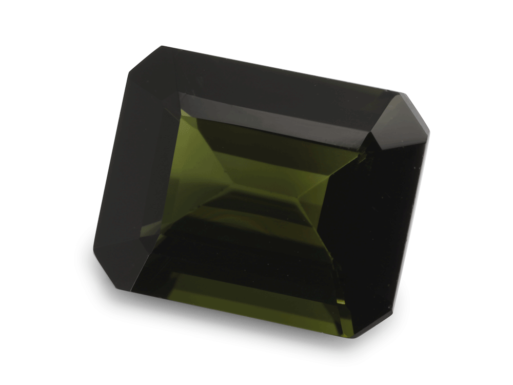 Green Tourmaline 10x8mm Emerald Cut 