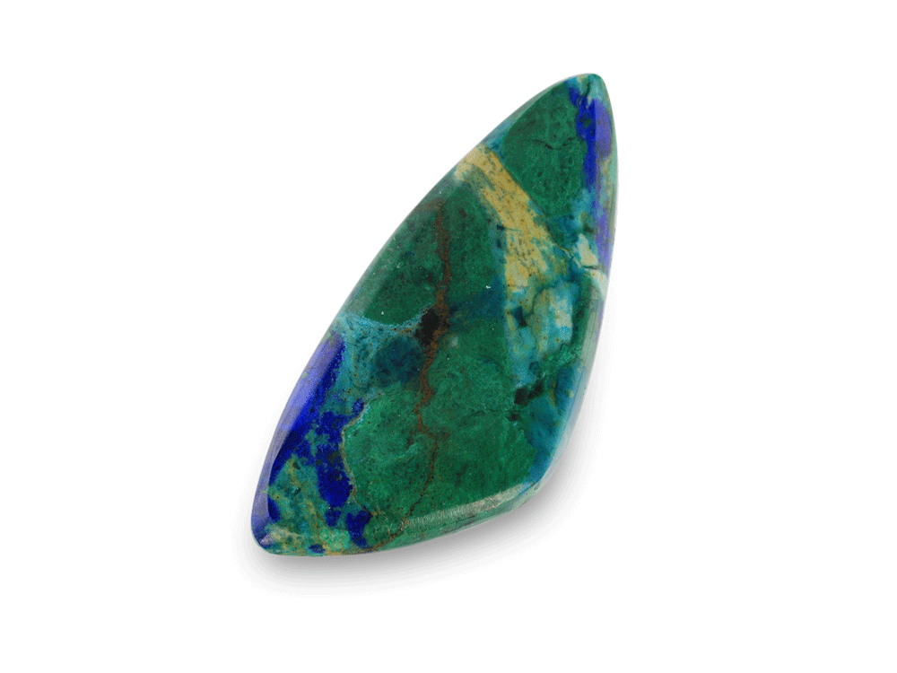 Bisbee Azurite & Malachite 33x15mm Triangular Free Form 