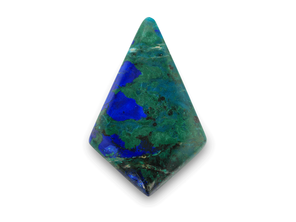 Bisbee Azurite & Malachite 37.5x24mm Kite 