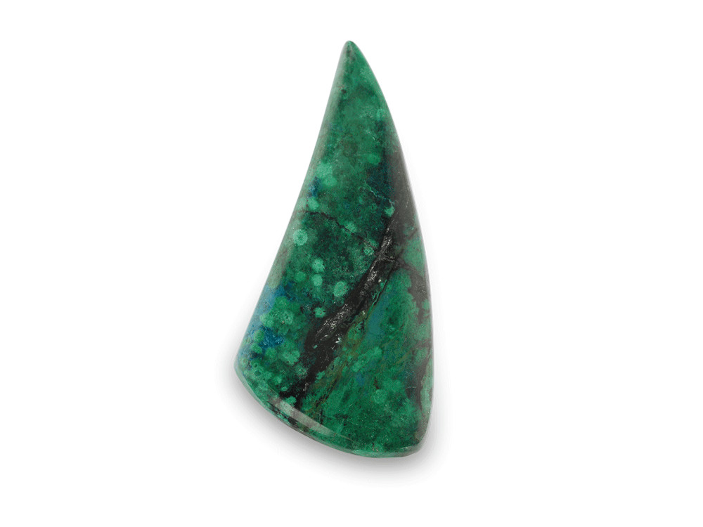 Bisbee Azurite & Malachite 41.5x17.5mm Triangular Free Form