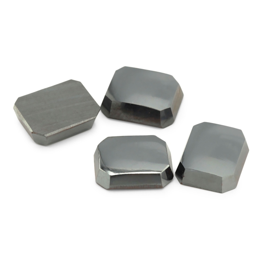 Haematite 10x8mm Octagonal Buff Top SB German Cut 