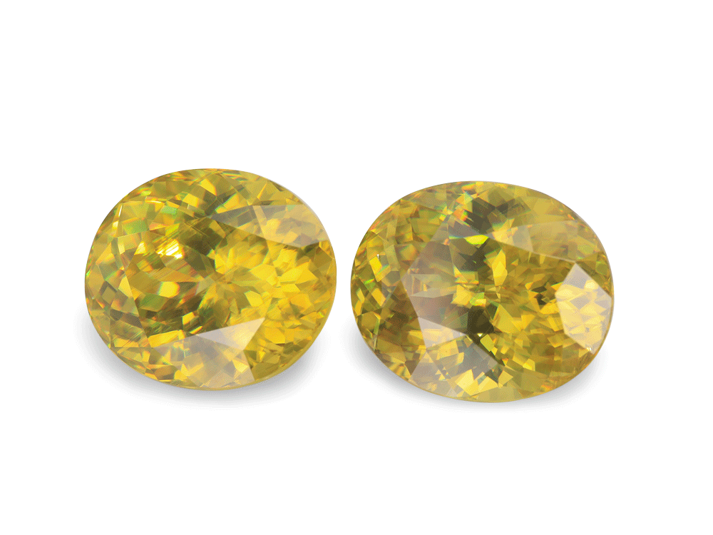 Sphene 9x7.5mm Oval Yellow