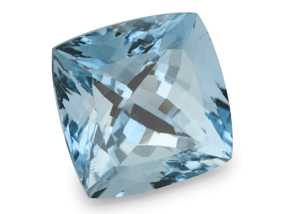 Aquamarine 13.8mm Square Cushion Dark Blue