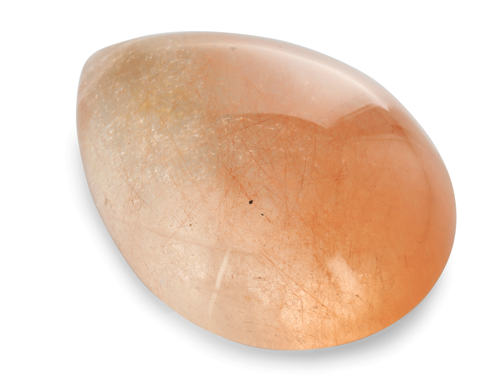 Red Rutilated Quartz 32x24mm Pear Shape 