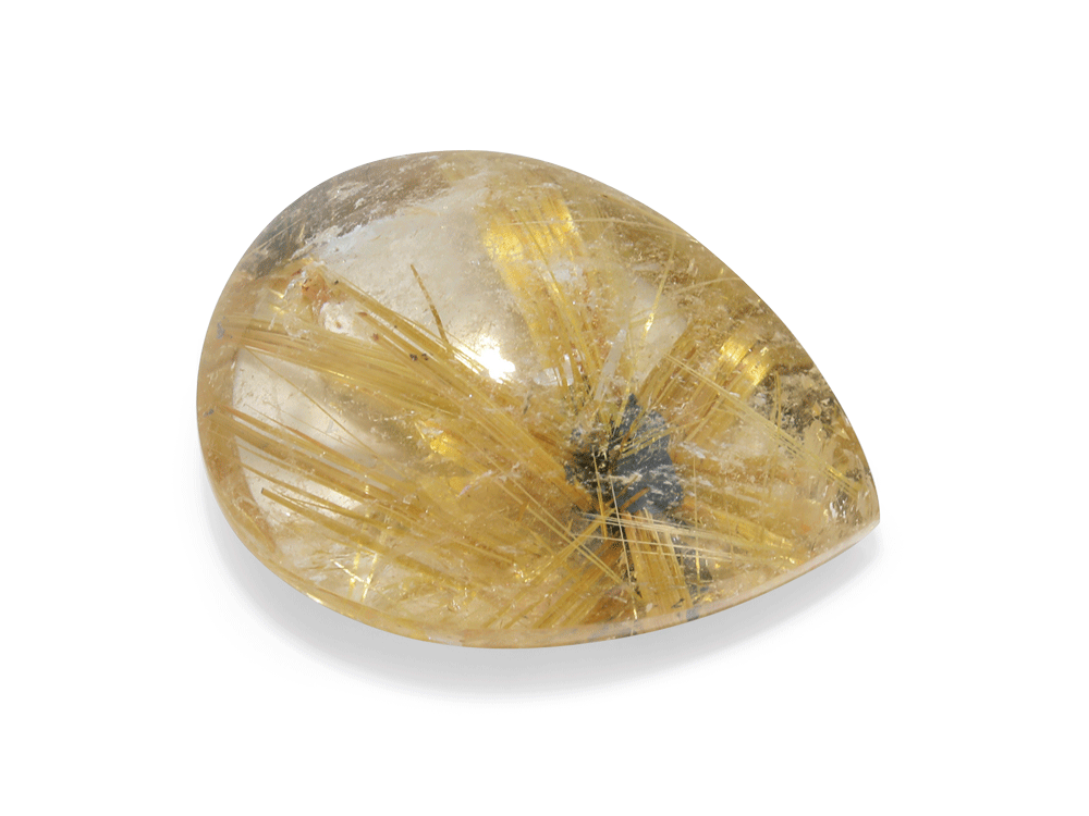 Quartz w Rutile 24x18mm Pear Shape 