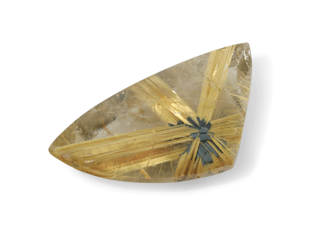 Quartz w Rutile 32x17mm Triangle 