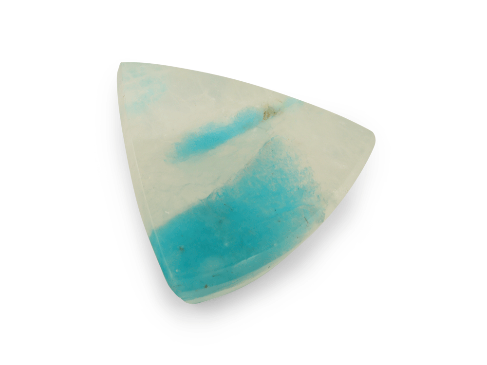 Quartz w Amazonite 17x16.5mm Fan 