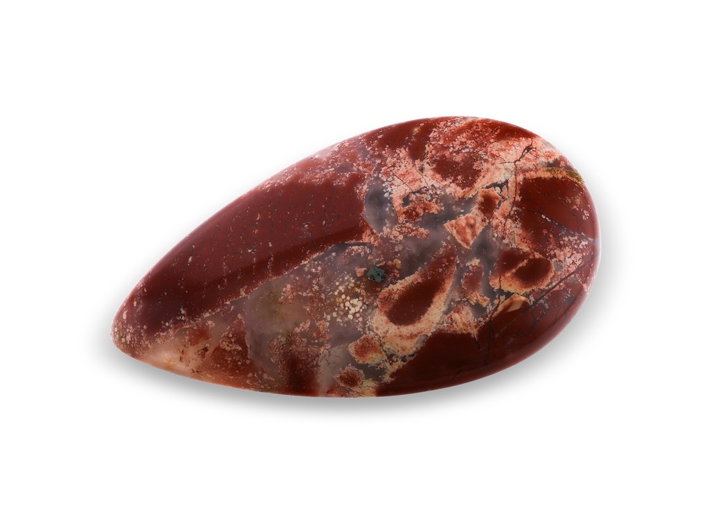 Brecciated Jasper 40x22mm Pear Shape Cabochon AAA 