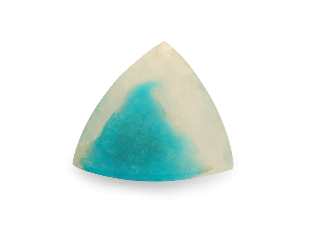 Quartz w Amazonite 16mm Triangle 