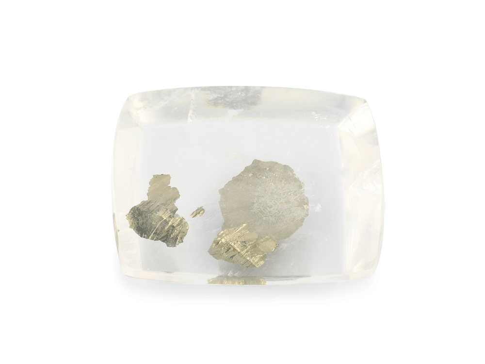 Quartz w Pyrite 21x18mm Rectangle 