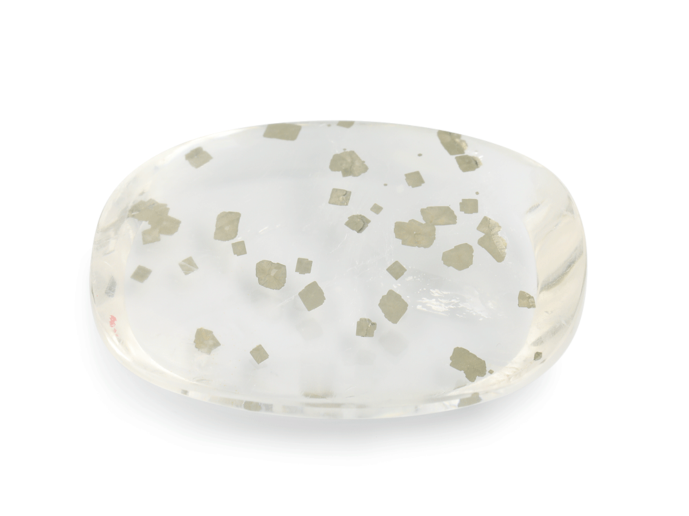 Quartz w Pyrite 34x26mm Cushion 