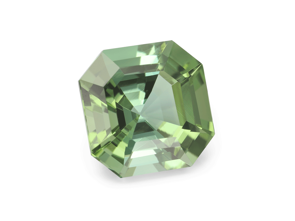 Green Tourmaline 8.80mm Square Emerald Cut