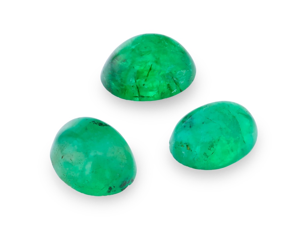 Emerald 4x3mm +/- Oval Cabochon