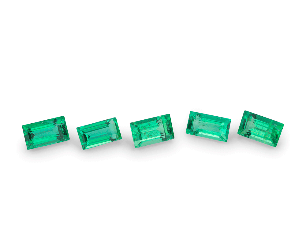 Emerald Zambian 3x1.5mm +/- Baguette