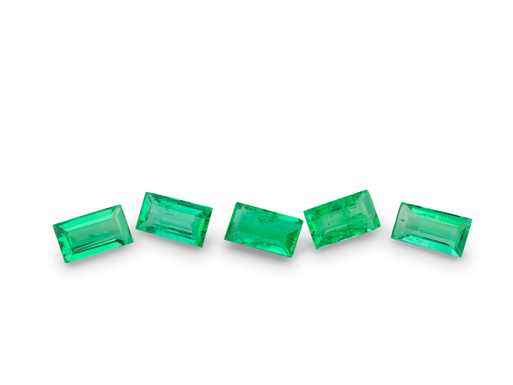 Emerald Zambian 3x1.5mm +/- Baguette