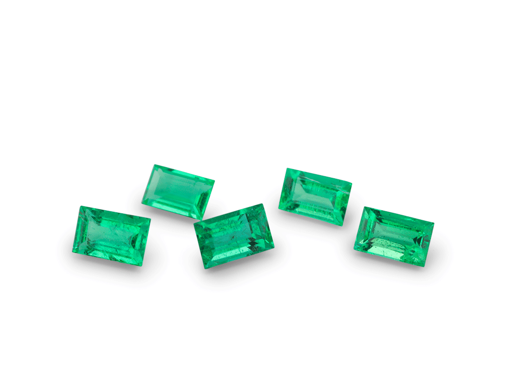 Emerald Zambian 3x2mm  Baguette