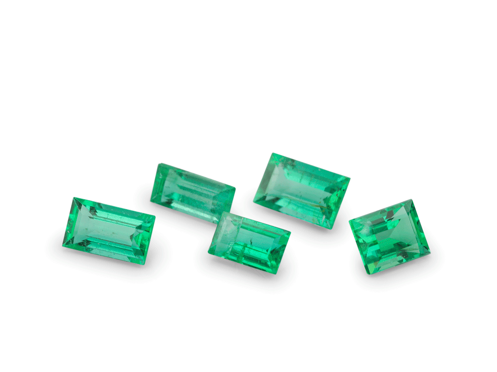 Emerald Zambian 3.5x2mm +/- Baguette