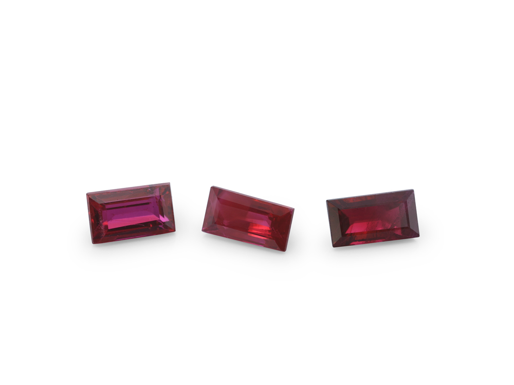 Ruby 4x2mm Baguette Good Red