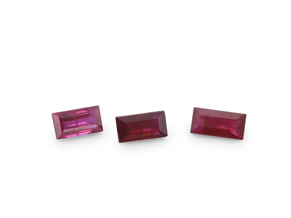 Ruby 4x2mm Baguette Mid Red