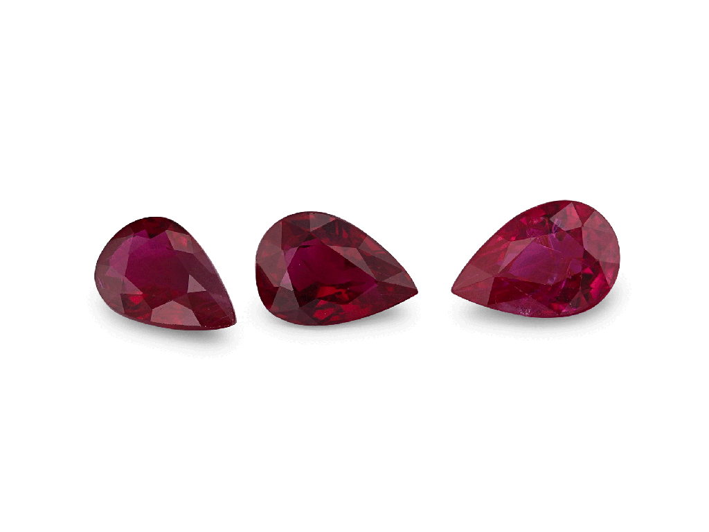 Ruby Red 6x4mm Pear