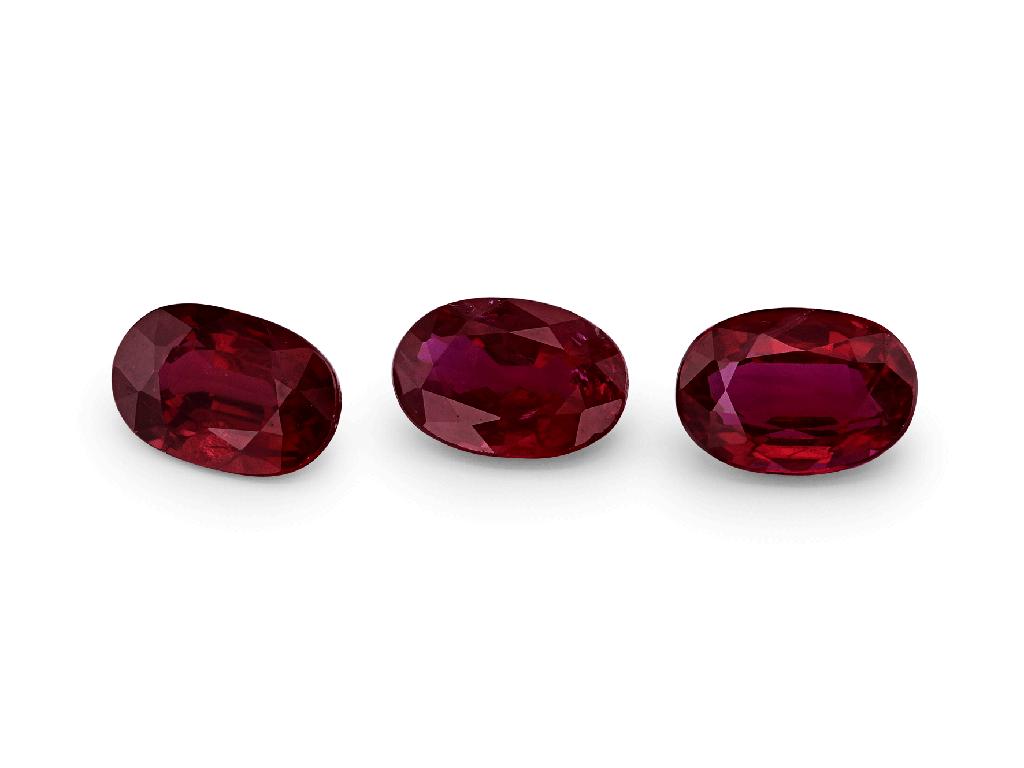 Ruby 6x4mm Oval Dark Red