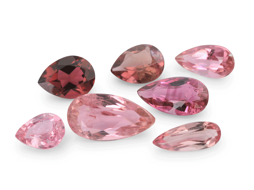 Pink Tourmaline Assorted Pear Shape LQ