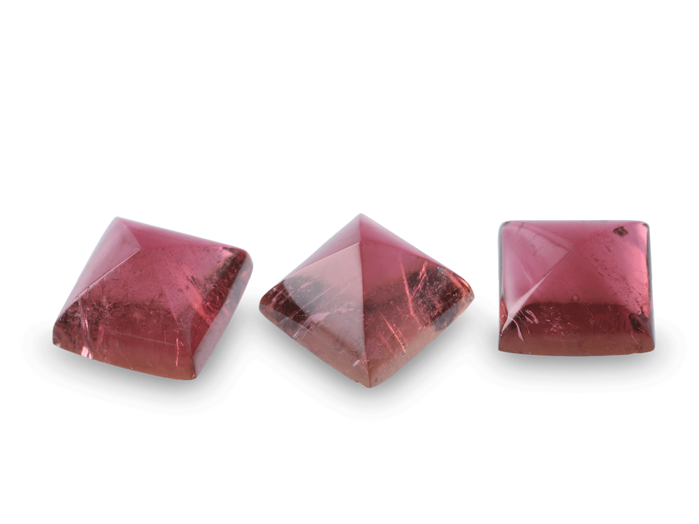 Pink Tourmaline 6.00mm Square Cabochon