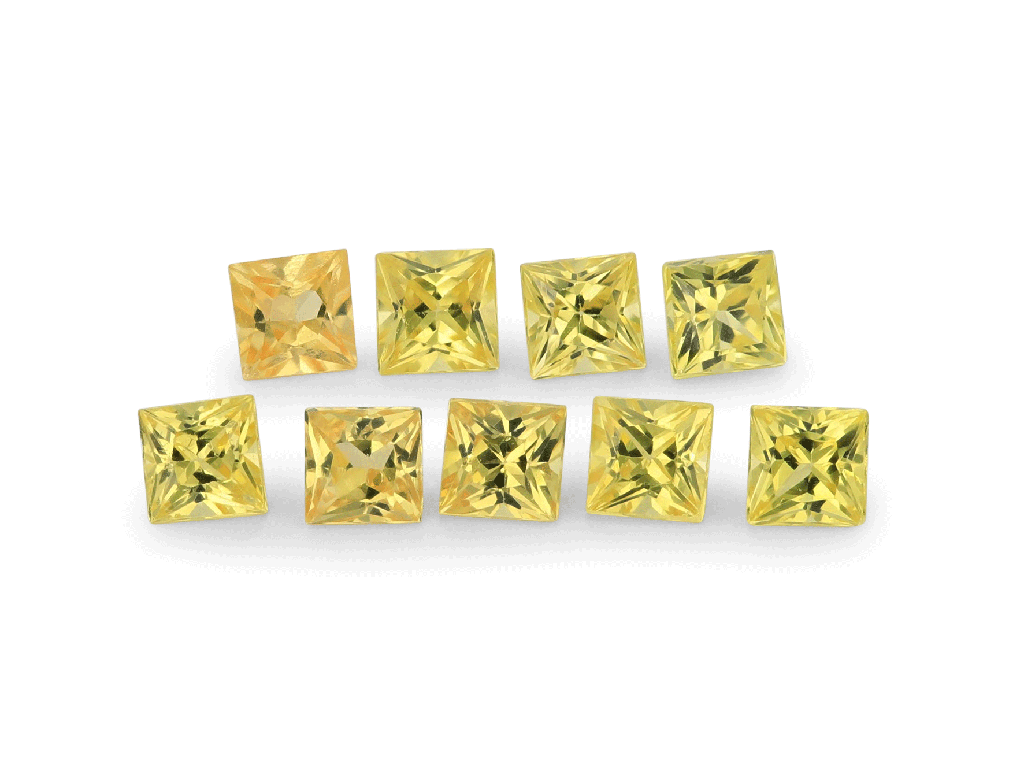 Yellow Sapphire 1.75mm Princess Cut