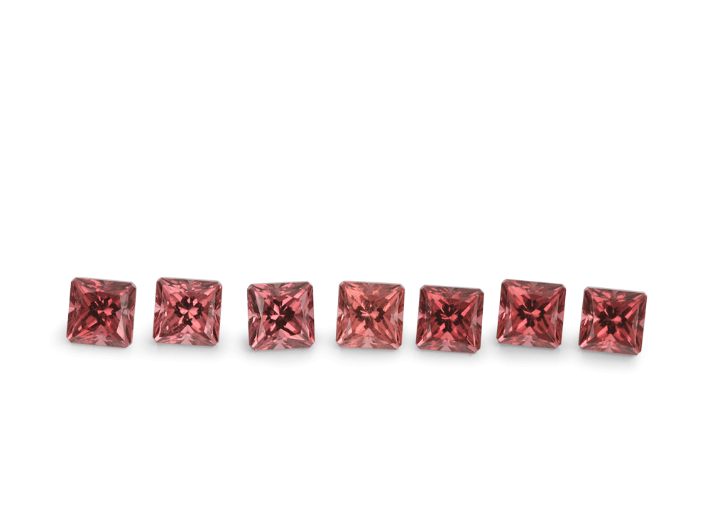 Signity Rhodolite Garnet 2.00mm Princess Cut