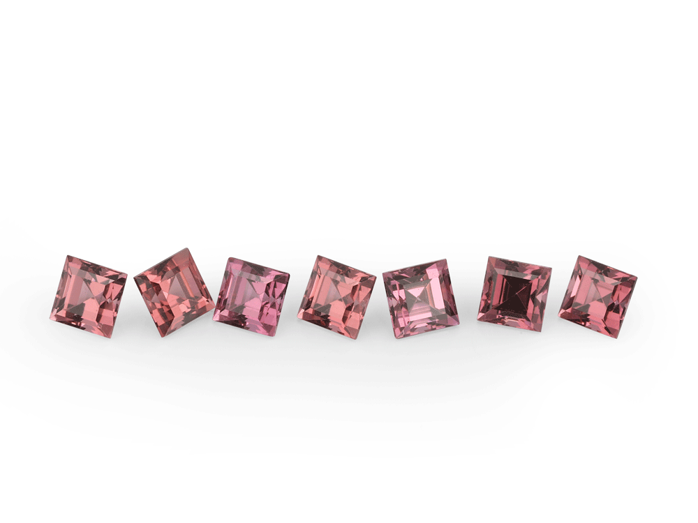 Signity Rhodolite Garnet 2.00mm Carre Cut