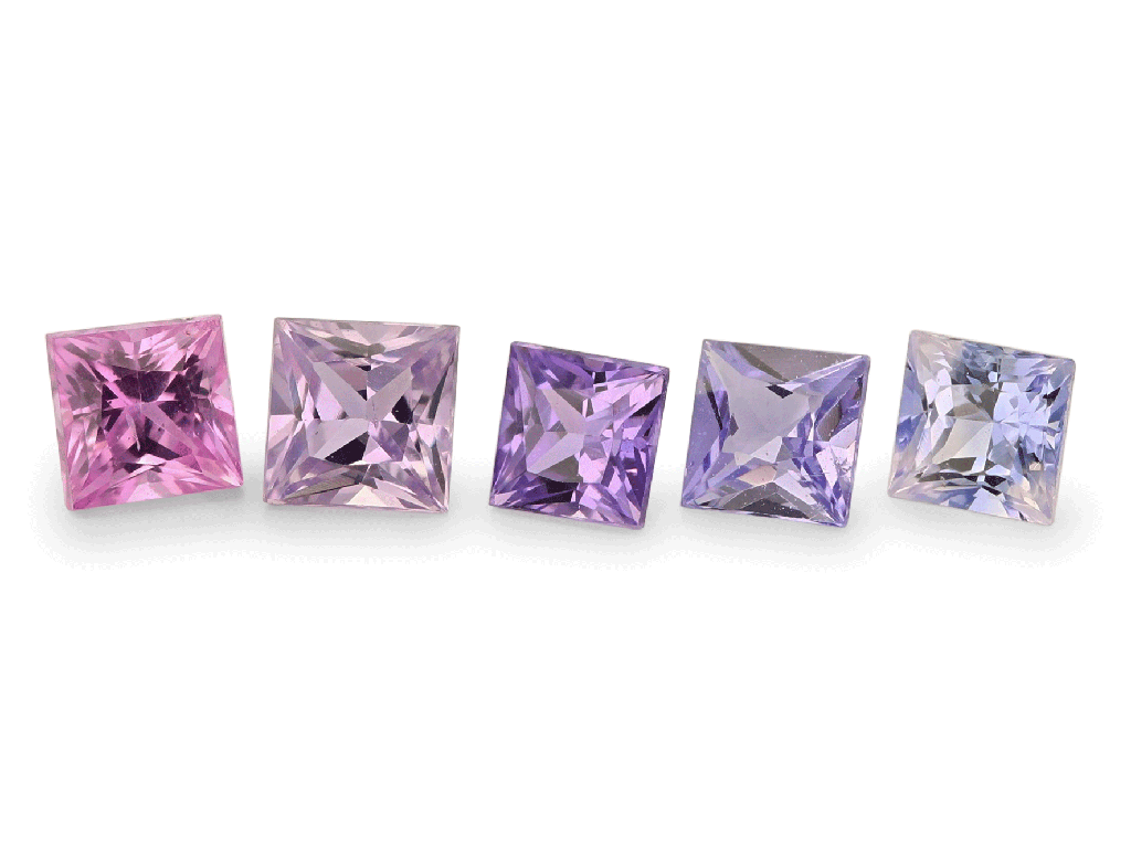 Purple Sapphire 2.50mm Princess Cut