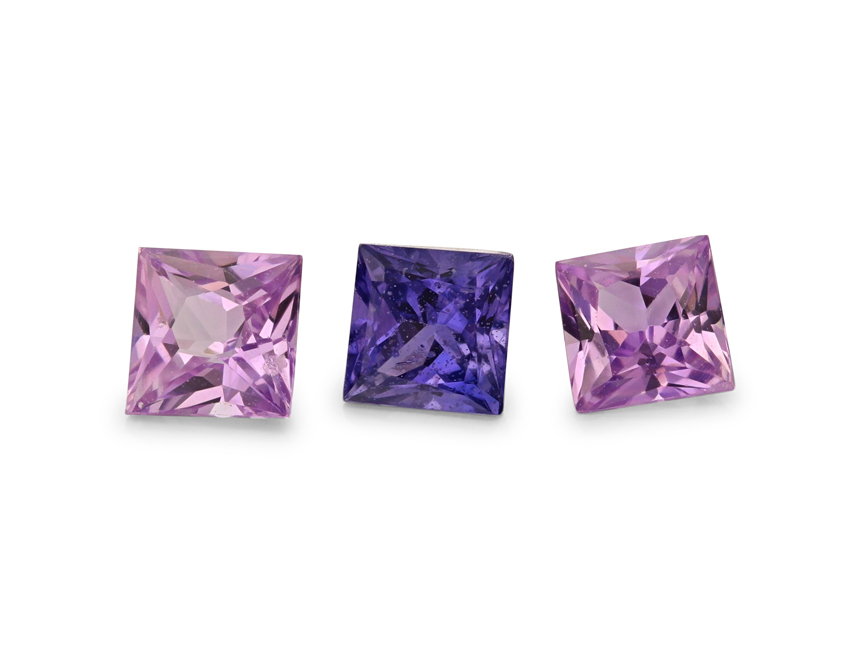 Purple Sapphire 3.25mm Princess Cut