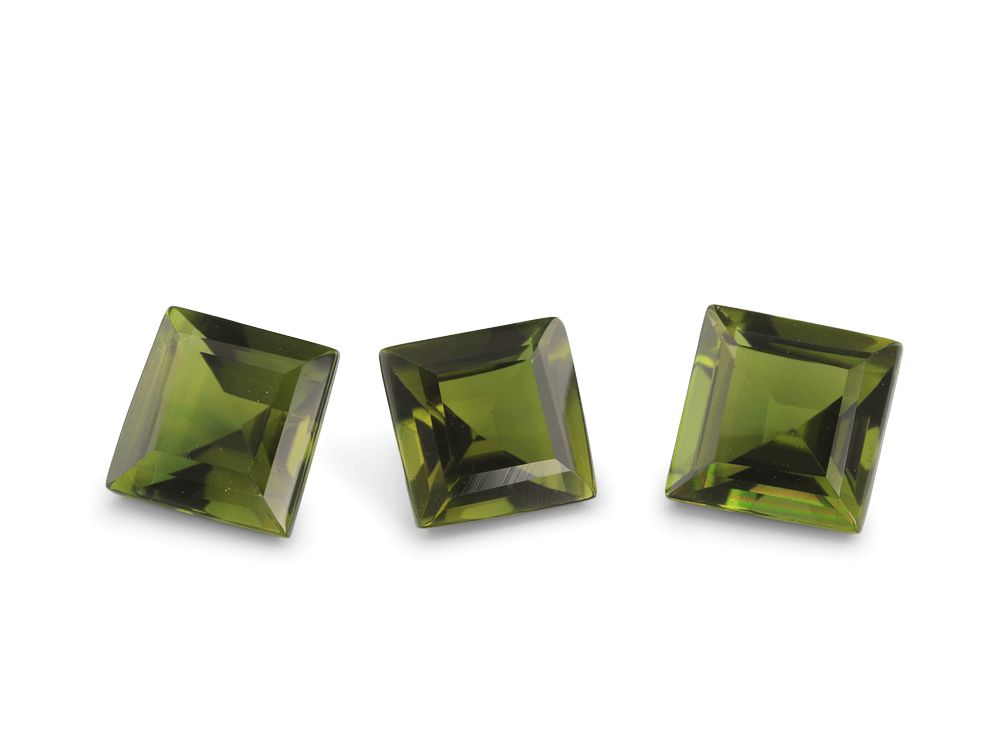 Chrome Tourmaline 4.00mm Carre Cut 1st Grade