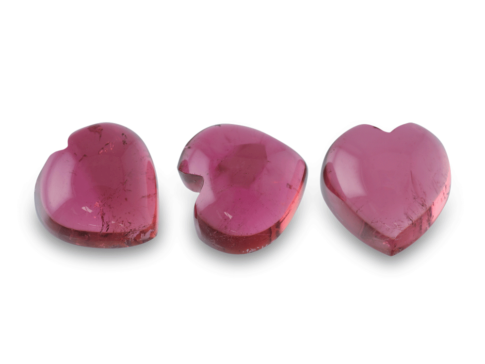 Pink Tourmaline 6.00mm Heart Shape Cabochon