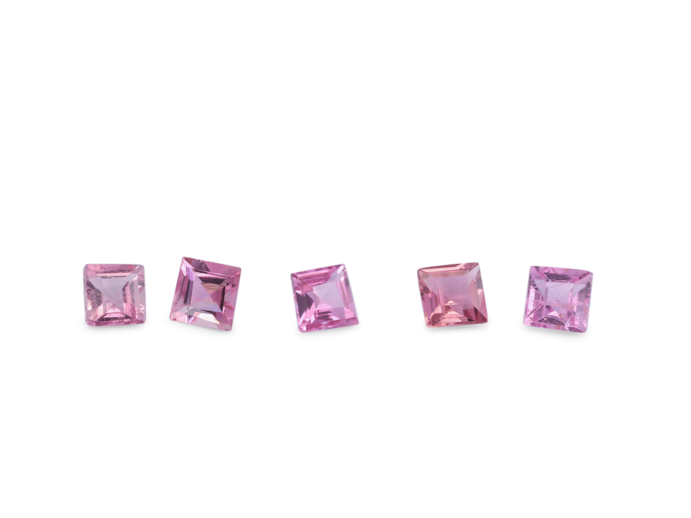 Pink Tourmaline 2.25mm Carre Cut