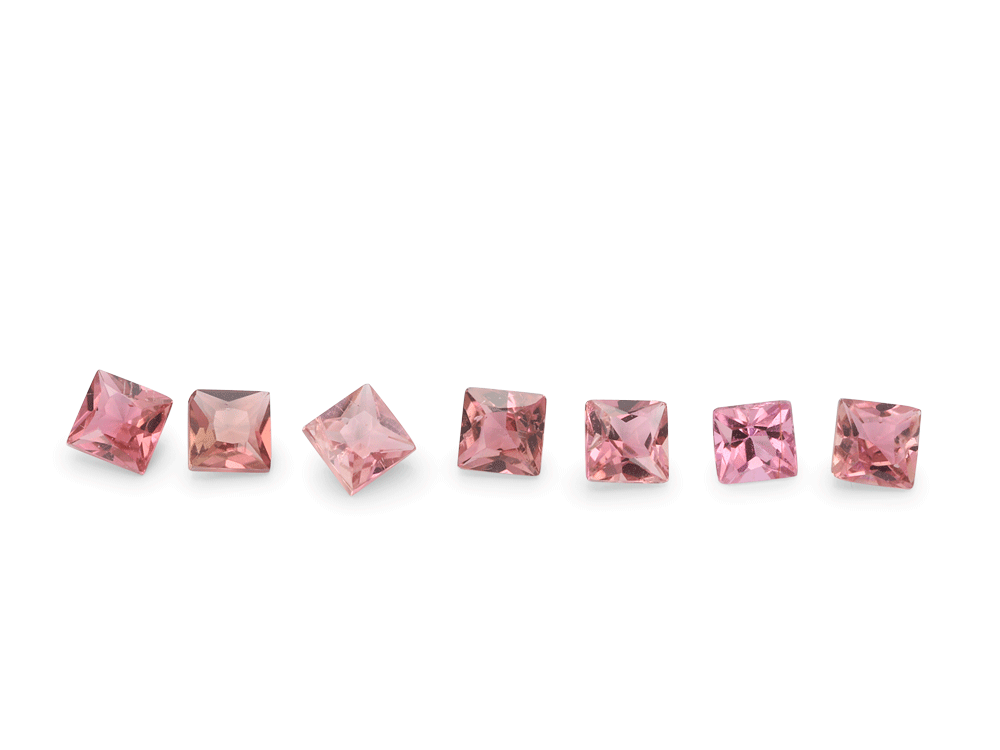 Pink Tourmaline 1.75mm  Princess Cut