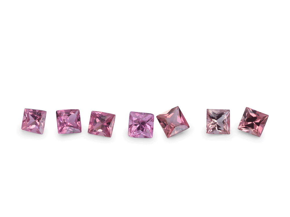 Pink Tourmaline 2.00mm Princess Cut