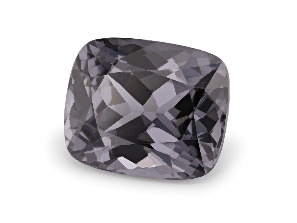 Spinel 11.2x9.2mm Cushion Purple Grey