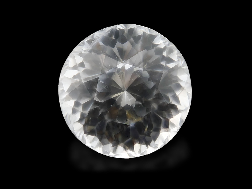 Zircon 8.4mm Round Portugese Cut White