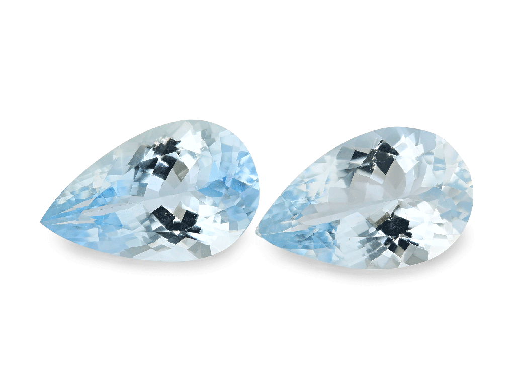 Aquamarine 14x9mm Pear Shape - PAIR