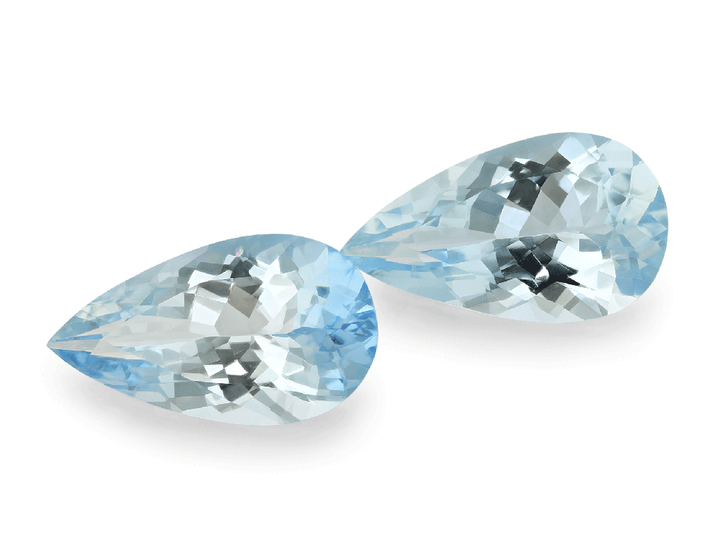 Aquamarine 15.8x9mm Pear Shape - PAIR