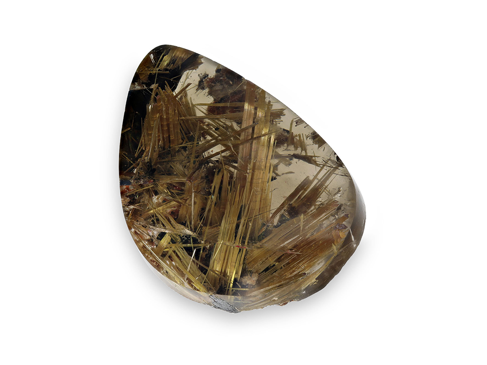 Star Rutile Quartz 27x17.5mm Pear Shape